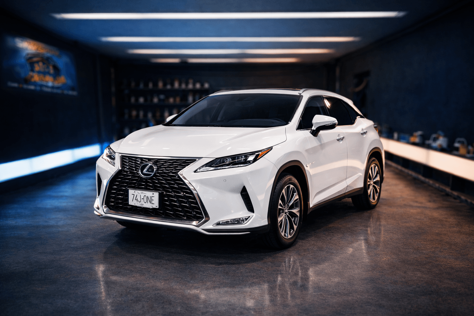Lexus detailed inside SkyShine Auto Detailing garage