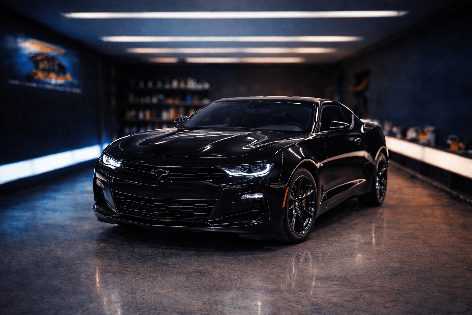 SkyShine Auto Detailing garage interior in Brooklyn CT