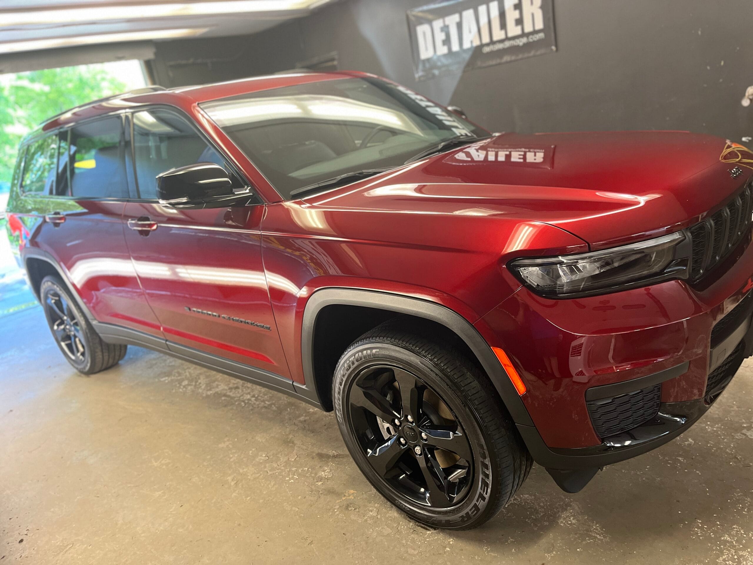 Exterior finish close-up after detailing